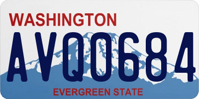 WA license plate AVQ0684