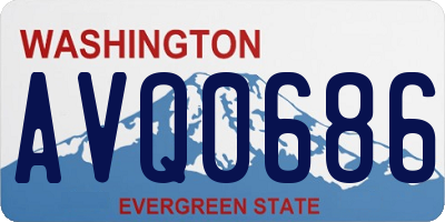 WA license plate AVQ0686
