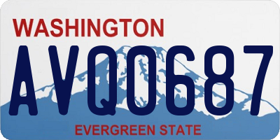 WA license plate AVQ0687