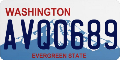WA license plate AVQ0689