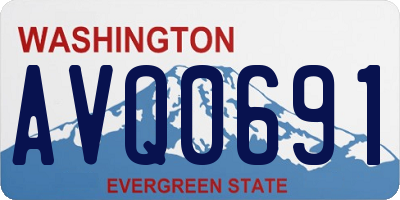 WA license plate AVQ0691