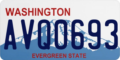 WA license plate AVQ0693
