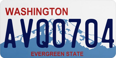 WA license plate AVQ0704