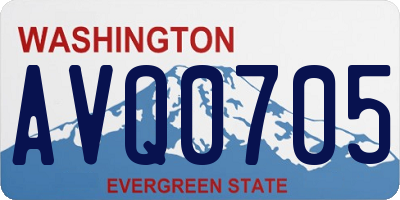 WA license plate AVQ0705