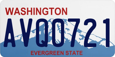 WA license plate AVQ0721