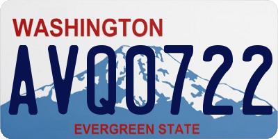 WA license plate AVQ0722
