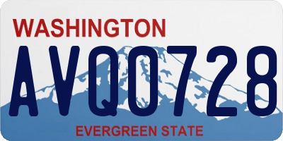 WA license plate AVQ0728