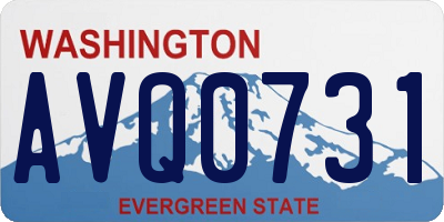 WA license plate AVQ0731
