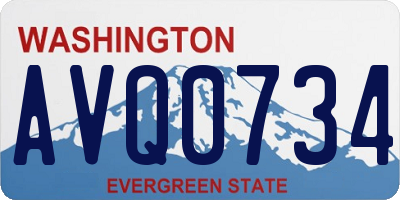 WA license plate AVQ0734
