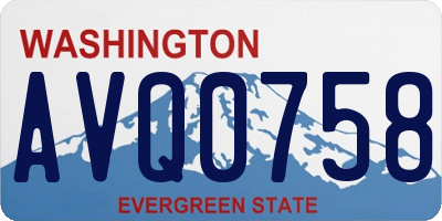 WA license plate AVQ0758