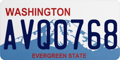 WA license plate AVQ0768