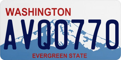 WA license plate AVQ0770