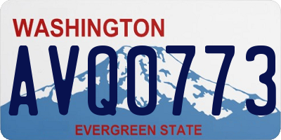 WA license plate AVQ0773