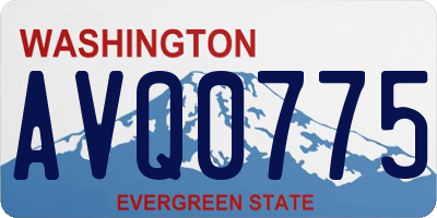 WA license plate AVQ0775