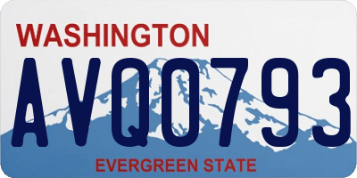 WA license plate AVQ0793