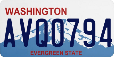 WA license plate AVQ0794