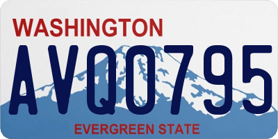 WA license plate AVQ0795