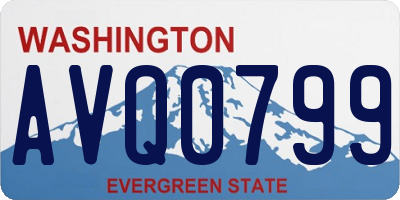 WA license plate AVQ0799