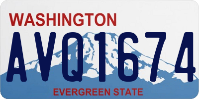 WA license plate AVQ1674