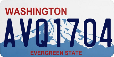 WA license plate AVQ1704