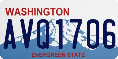 WA license plate AVQ1706