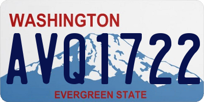 WA license plate AVQ1722