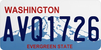 WA license plate AVQ1726