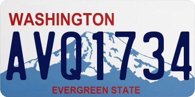 WA license plate AVQ1734