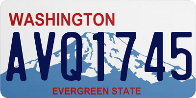 WA license plate AVQ1745