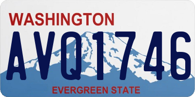 WA license plate AVQ1746