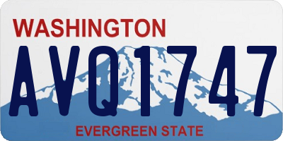 WA license plate AVQ1747