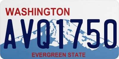 WA license plate AVQ1750