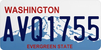 WA license plate AVQ1755