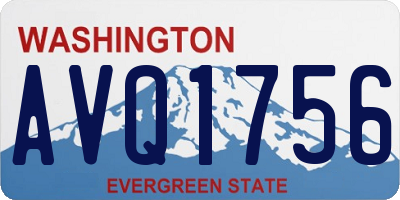 WA license plate AVQ1756