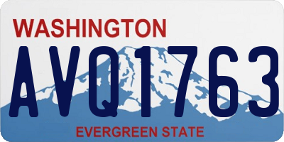 WA license plate AVQ1763