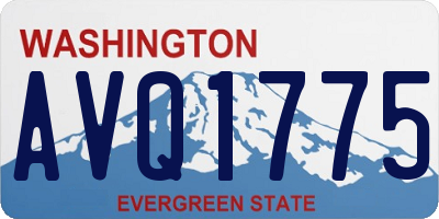 WA license plate AVQ1775