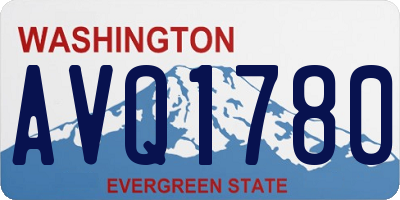 WA license plate AVQ1780