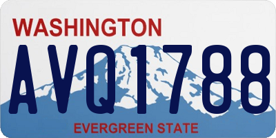 WA license plate AVQ1788