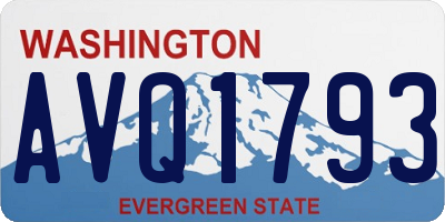 WA license plate AVQ1793