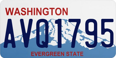 WA license plate AVQ1795