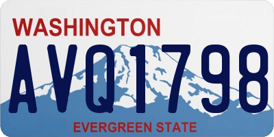 WA license plate AVQ1798