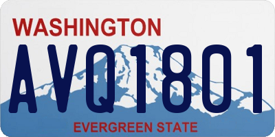WA license plate AVQ1801