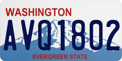 WA license plate AVQ1802