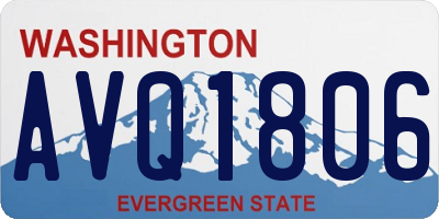WA license plate AVQ1806