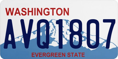 WA license plate AVQ1807