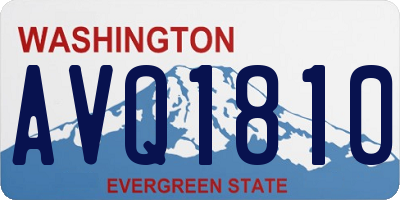 WA license plate AVQ1810