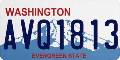 WA license plate AVQ1813