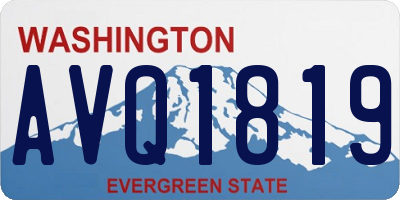 WA license plate AVQ1819