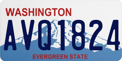 WA license plate AVQ1824