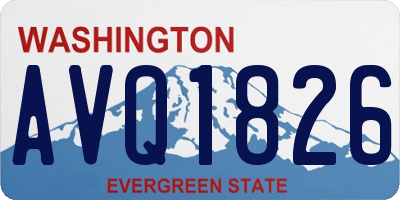WA license plate AVQ1826